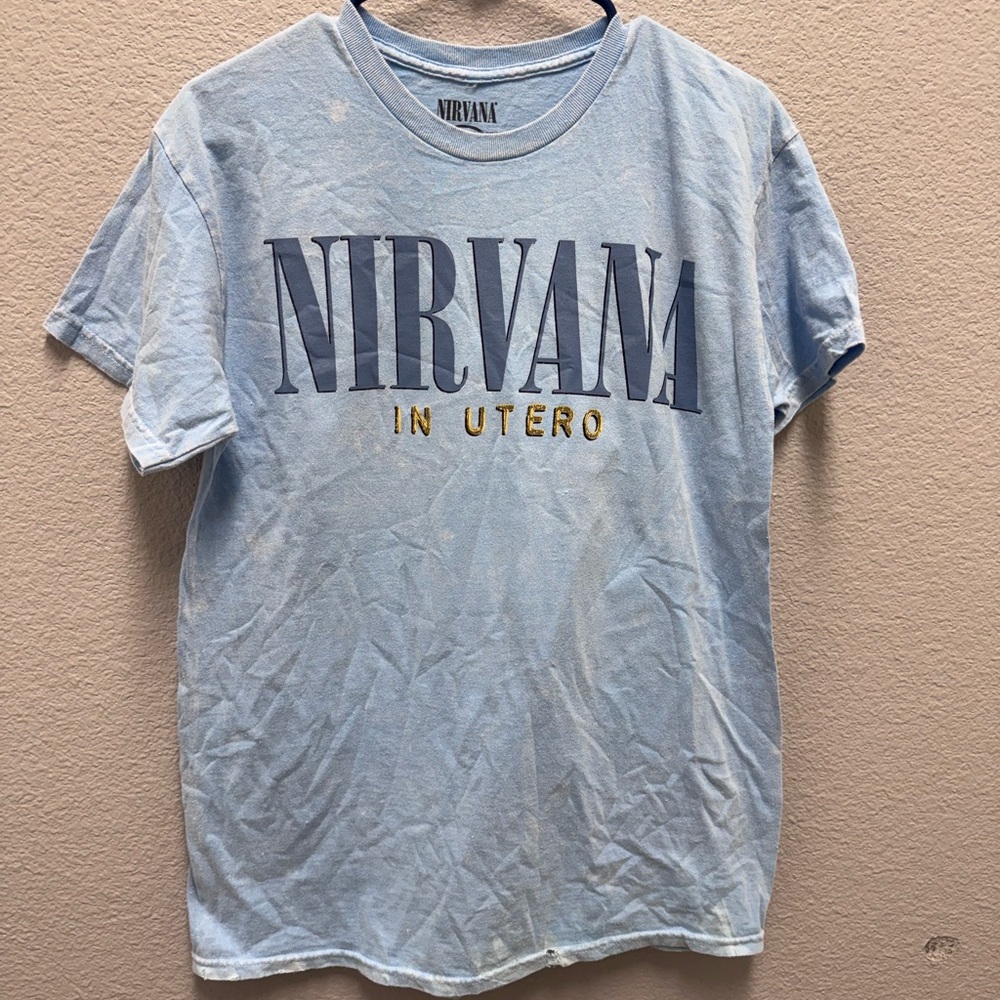 NIRVANA Sky Blue In Utero Tee
